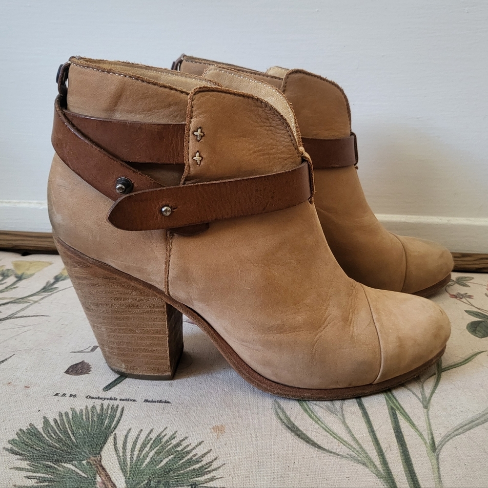 Rag & Bone Harrow Genuine Suede Strappy Wrap Ankle Boot Bootie Size 37.5 US 7.5